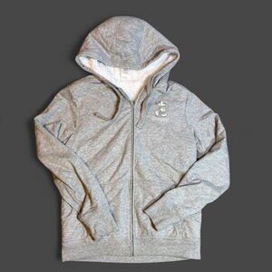 Disneyland grey zip up hoodie with embroidered Mickey Mouse. Size: S #disney